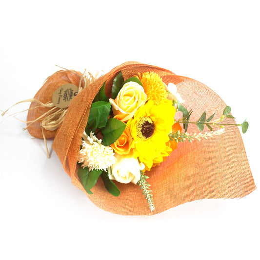 Bouquet de fleurs en savon - orange