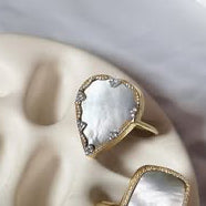 Bague Lima — Nacre grise T.54