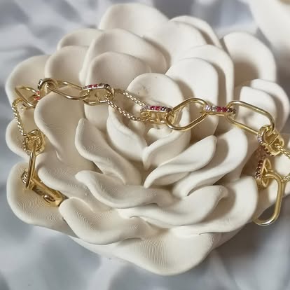 Bracelet Rheya - Zircons roses