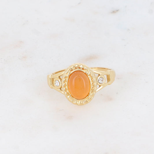 Bague Galina - chevalière, oeil de chat et oxydes de zirconium