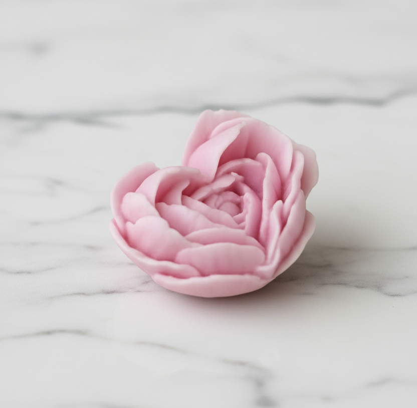 Bougie fleurs en coeur