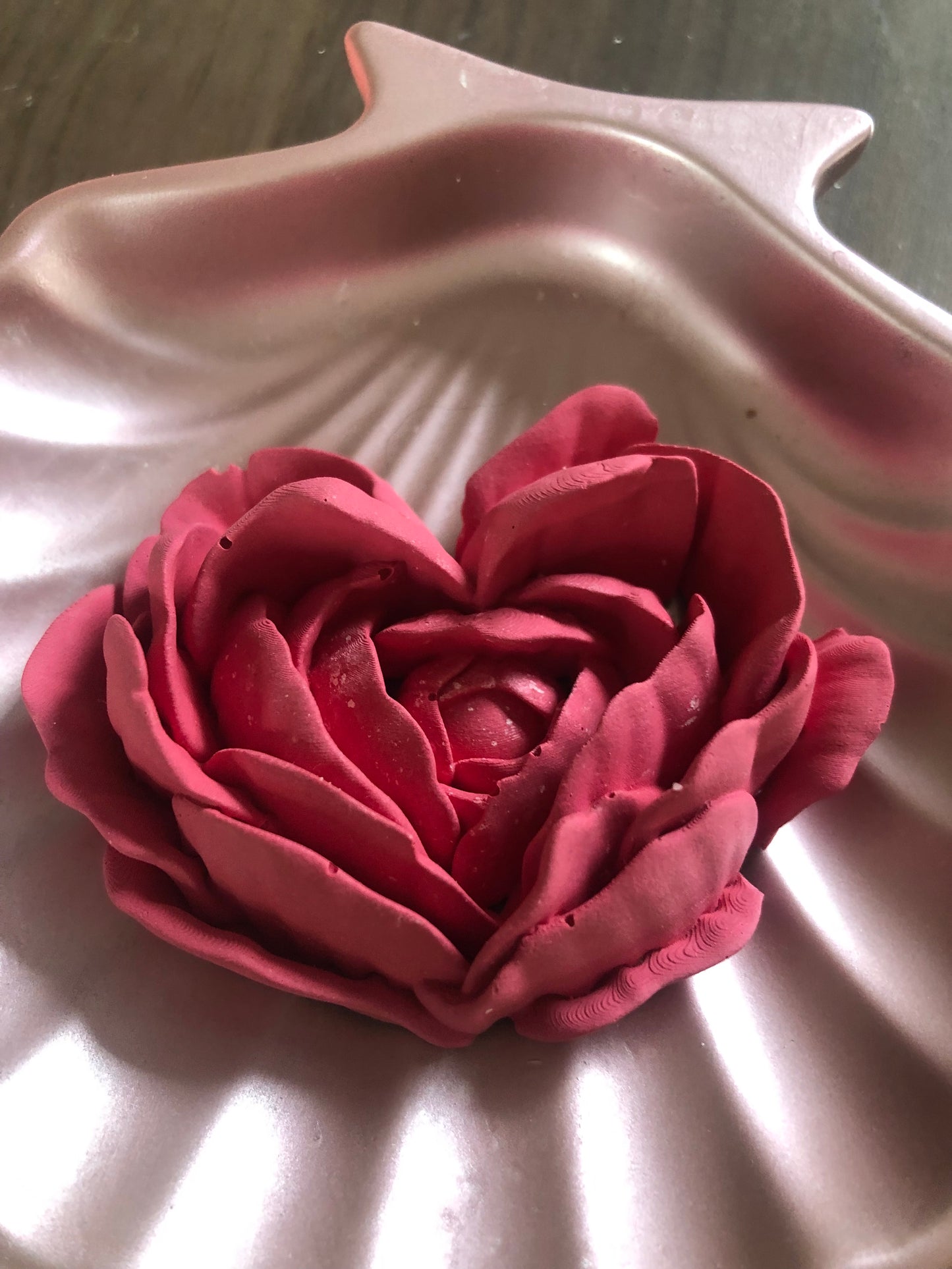 Bougie fleurs en coeur