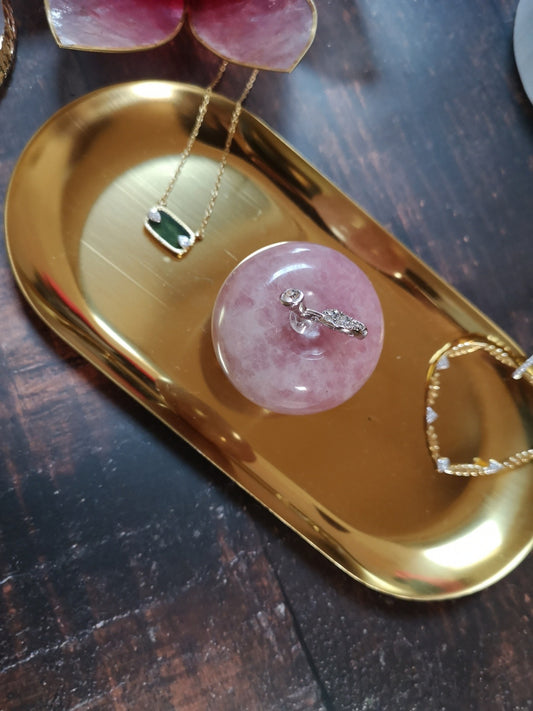 Pomme en quartz rose