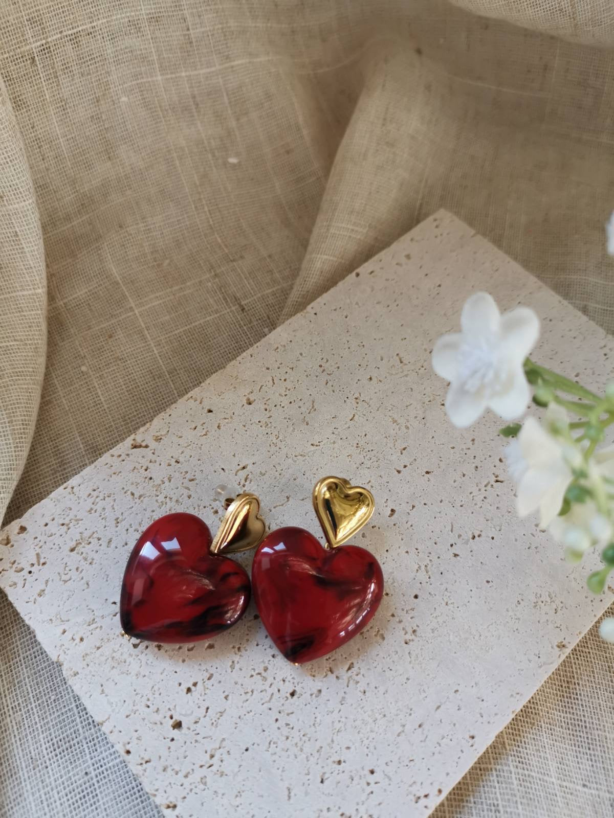 Boucles Coeur rouge