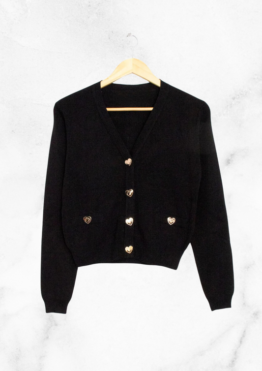 Gilet boutons cœurs