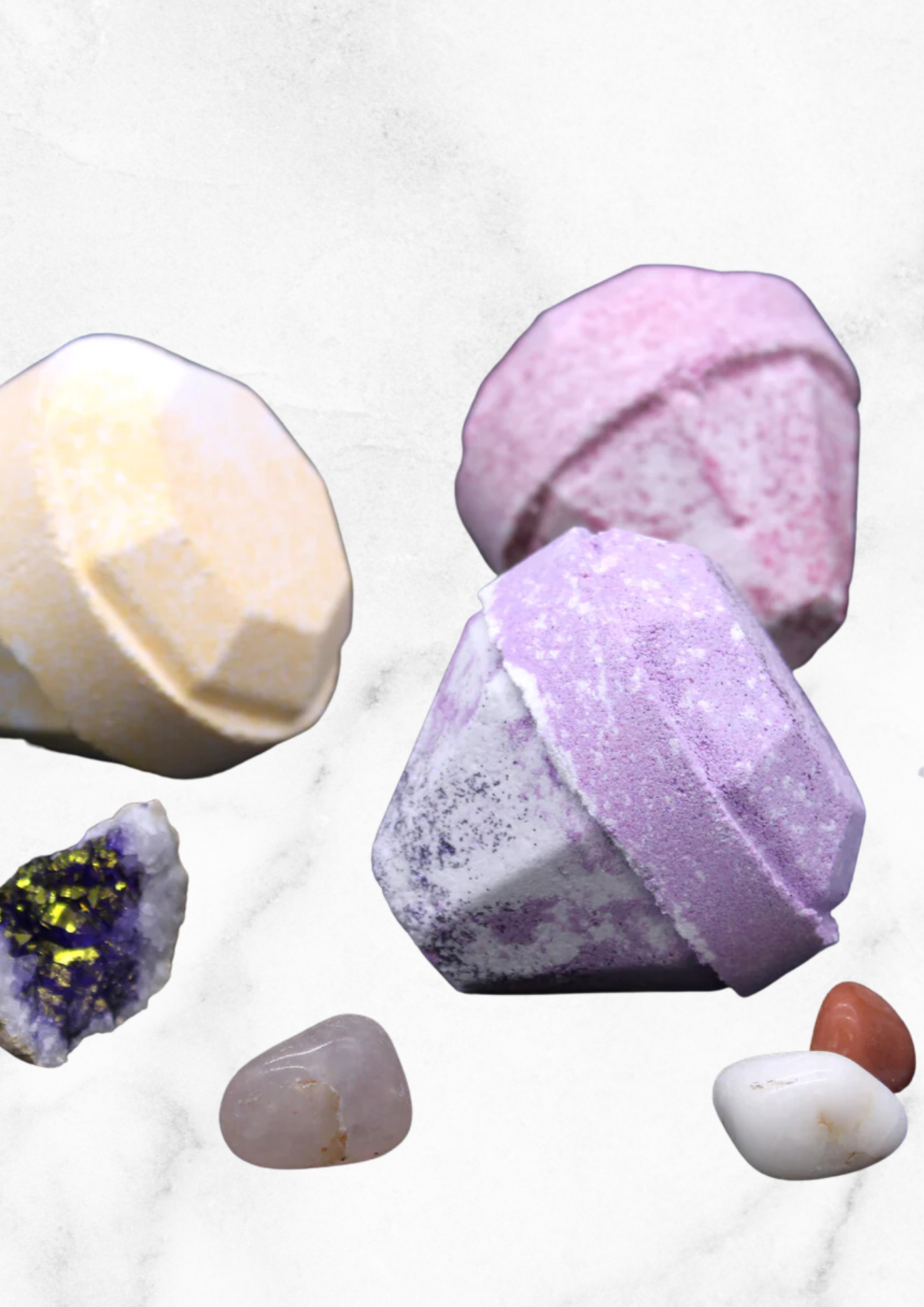 Boule de Bain Rubis - Blanc & Violet