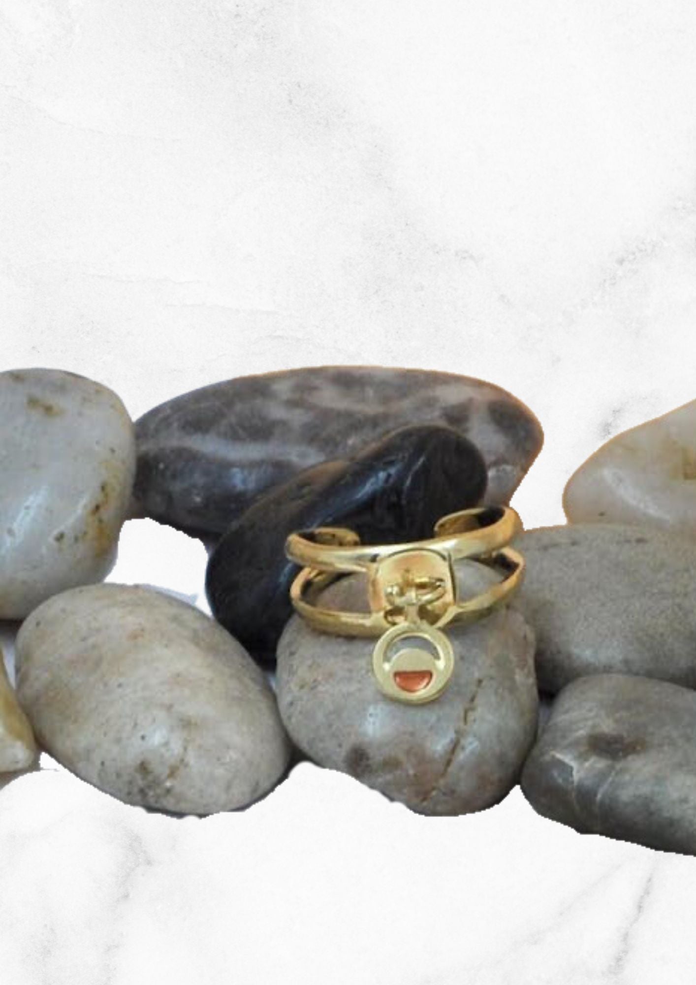 Bague Cléia Orange-rosé