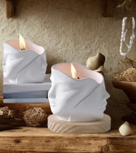 Visage double dos à dos