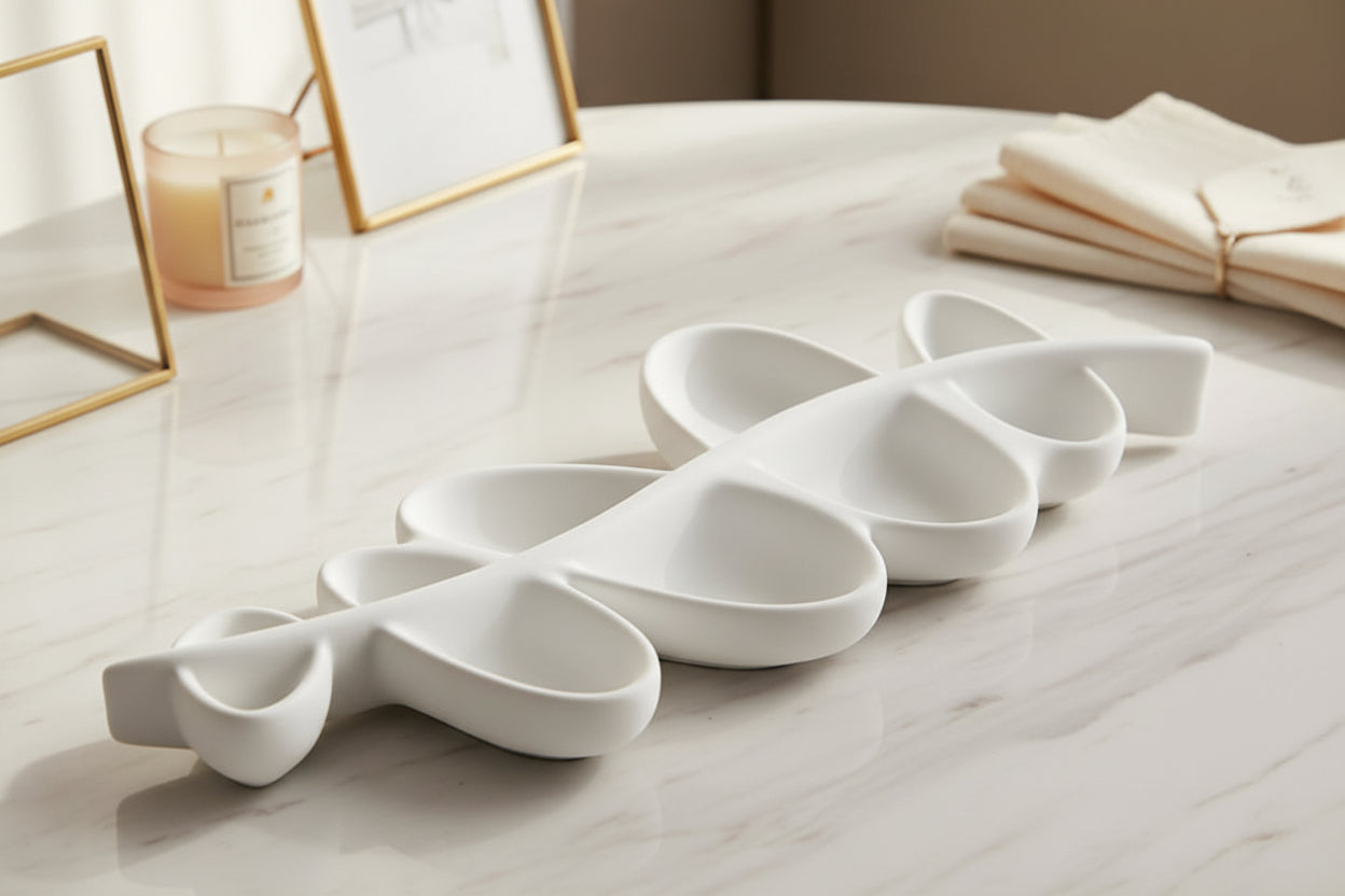 Plateau en forme de feuille