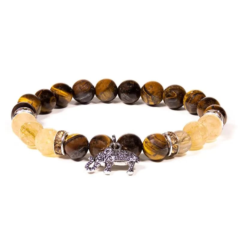 Bracelet oeil de tigre et Quartz rutile