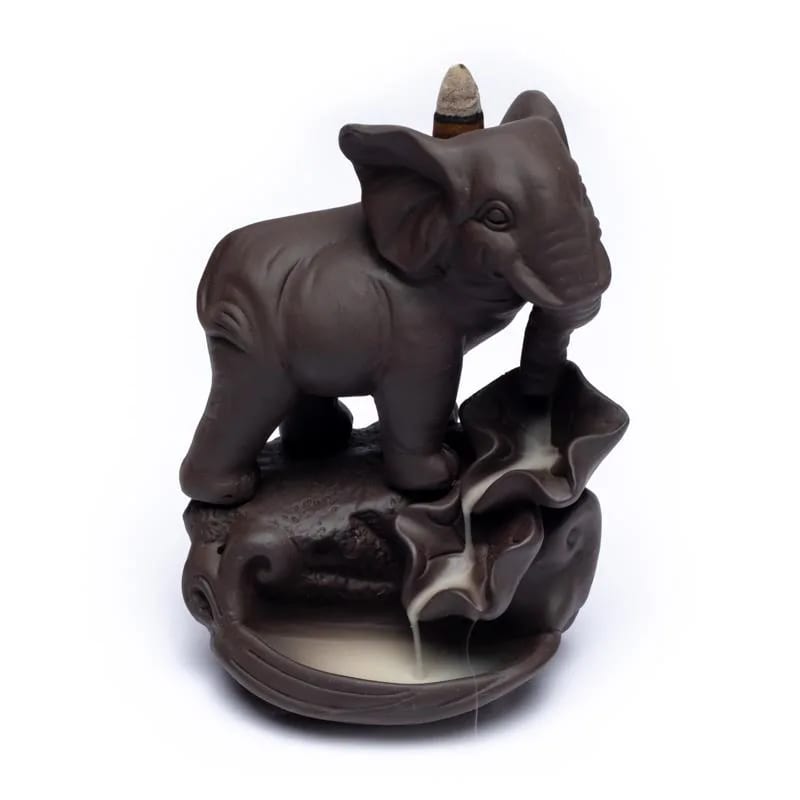 Éléphant - Brûleur d'encens à refoulement