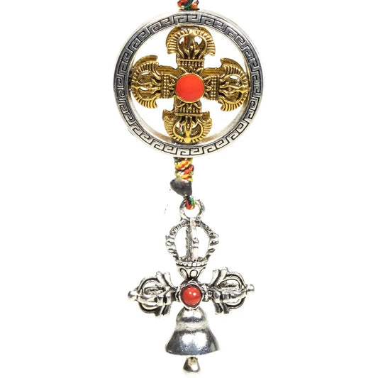Pendentif de protection double Dorje cloche