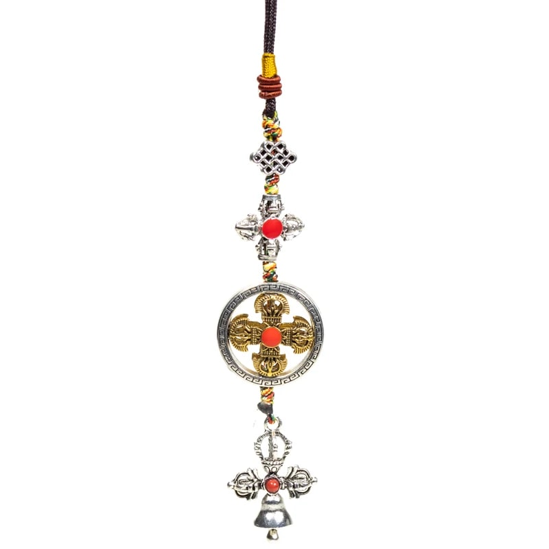 Pendentif de protection double Dorje cloche