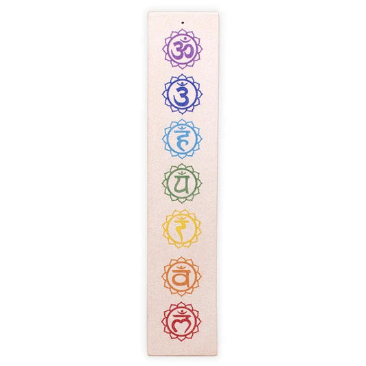 Brûleur d'encens en grès 7 chakras