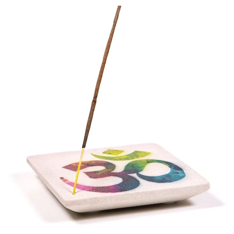 Brûle encens en grès « OM » ( « AUM »)