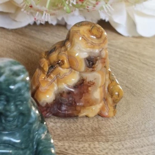 Bouddha en Agate Crazy Lace