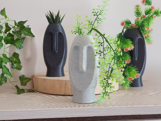 Vase Moai - Volcan gris - Impression 3D