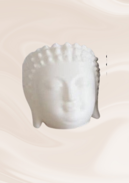 Pot tête de Bouddha - Blanc - Impression 3D