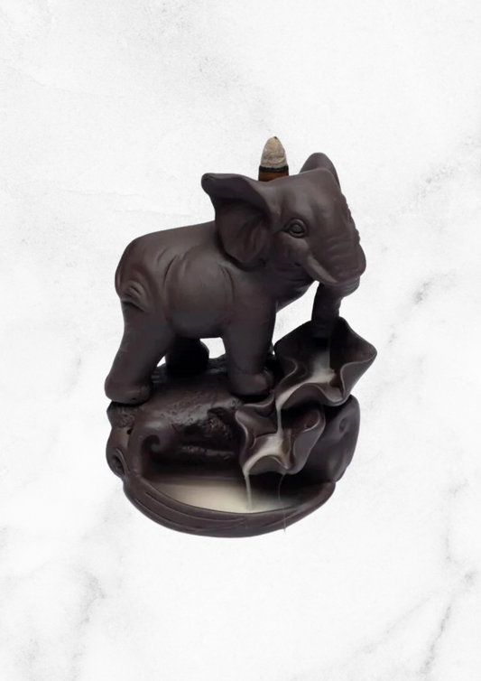 Éléphant - Brûleur d'encens à refoulement