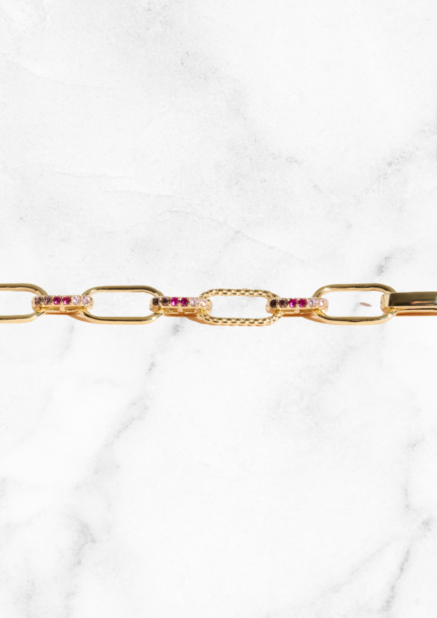 Bracelet Rheya - Zircons roses