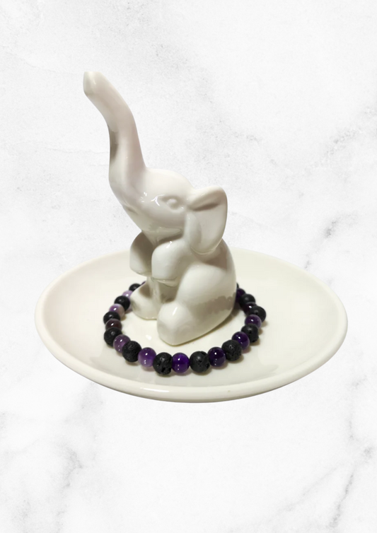 Bracelet lave et améthyste