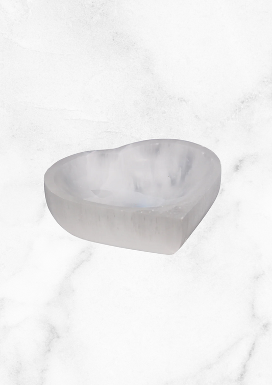 Bol en Sélénite Coeur