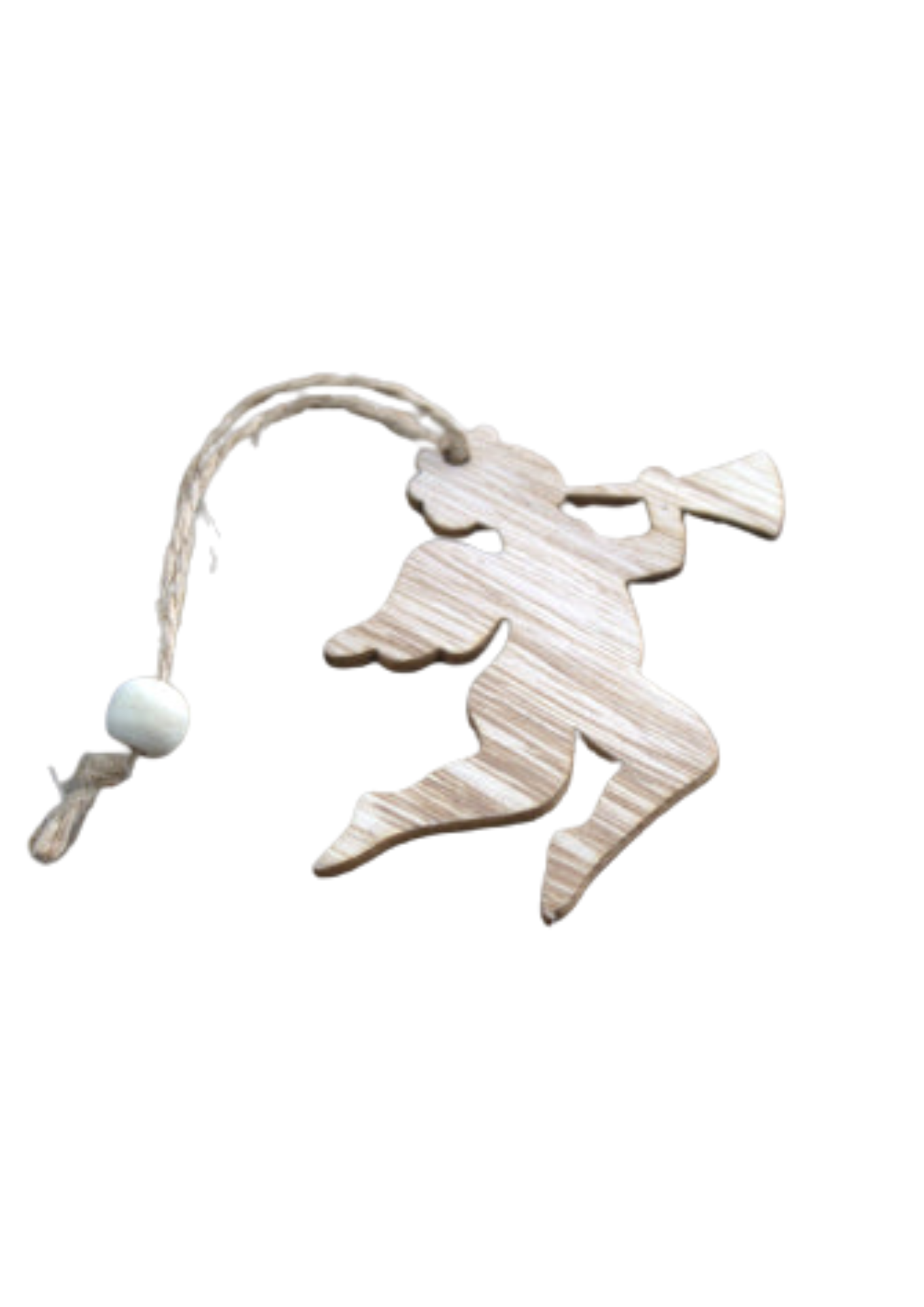 Lot de 3 Décorations Artisanales de Noël en Bois - Cherubin