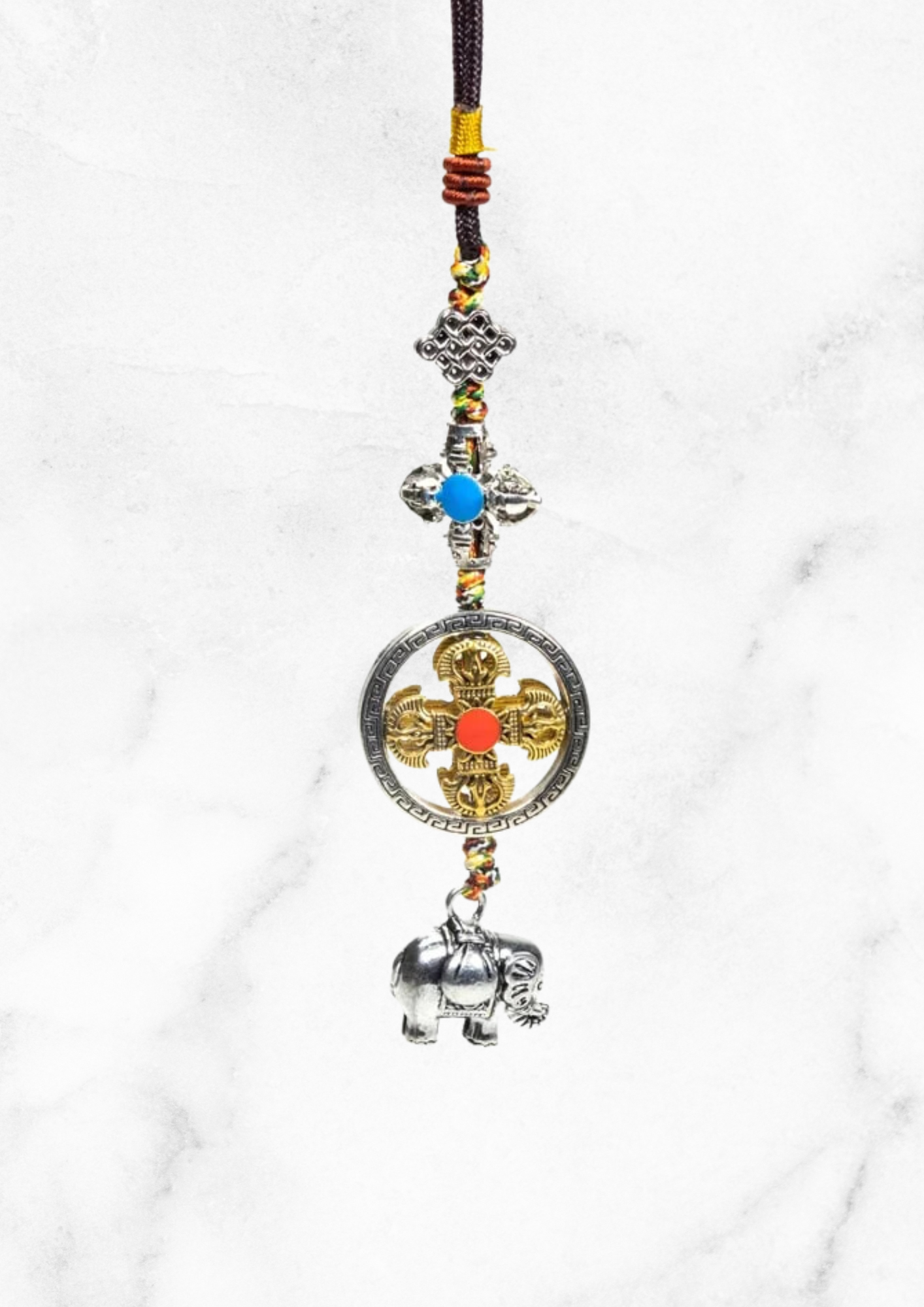 Pendentif de protection double Dorje éléphant