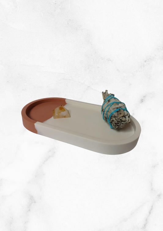 Vide poche Terracotta/crème