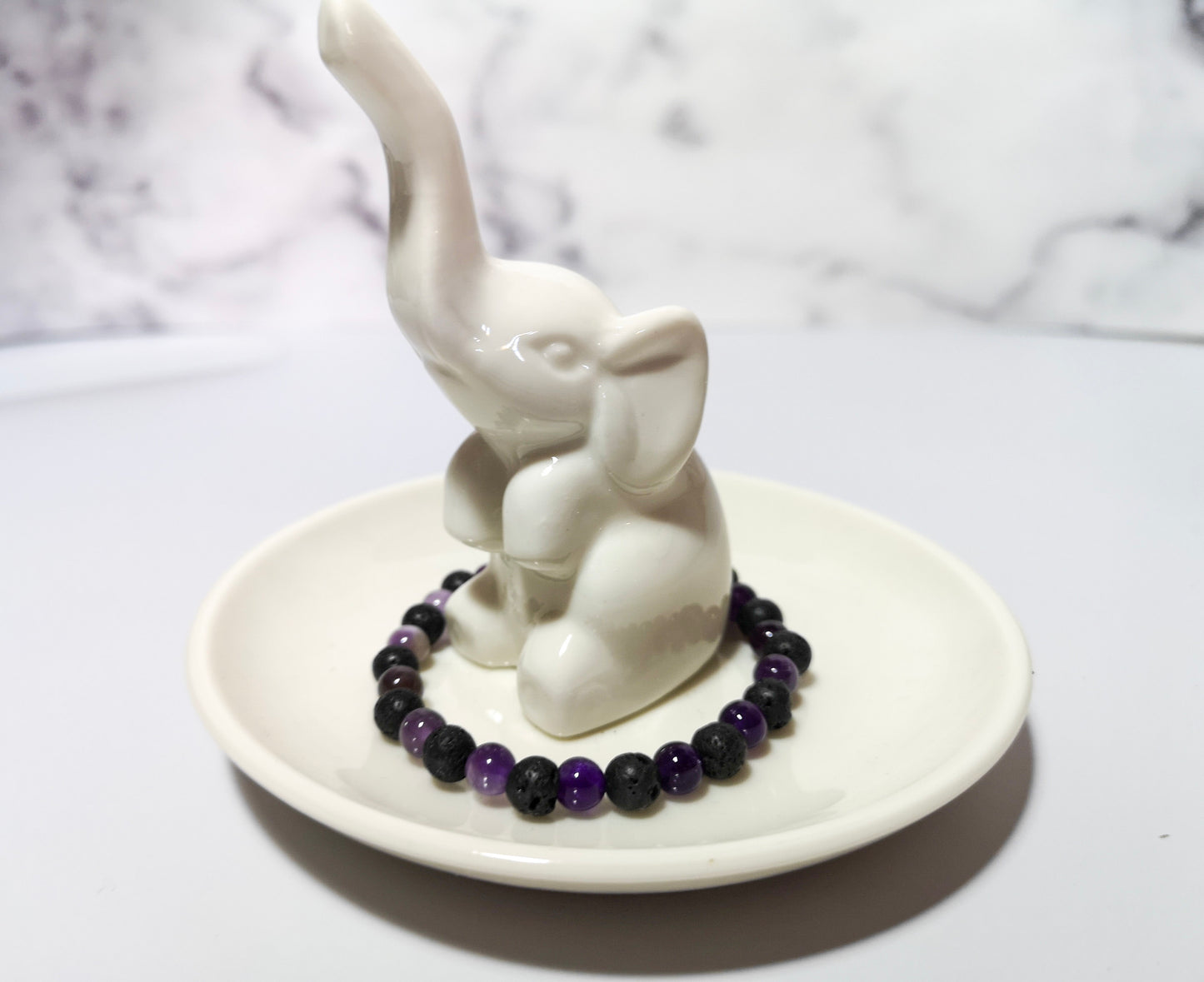 Bracelet lave et améthyste