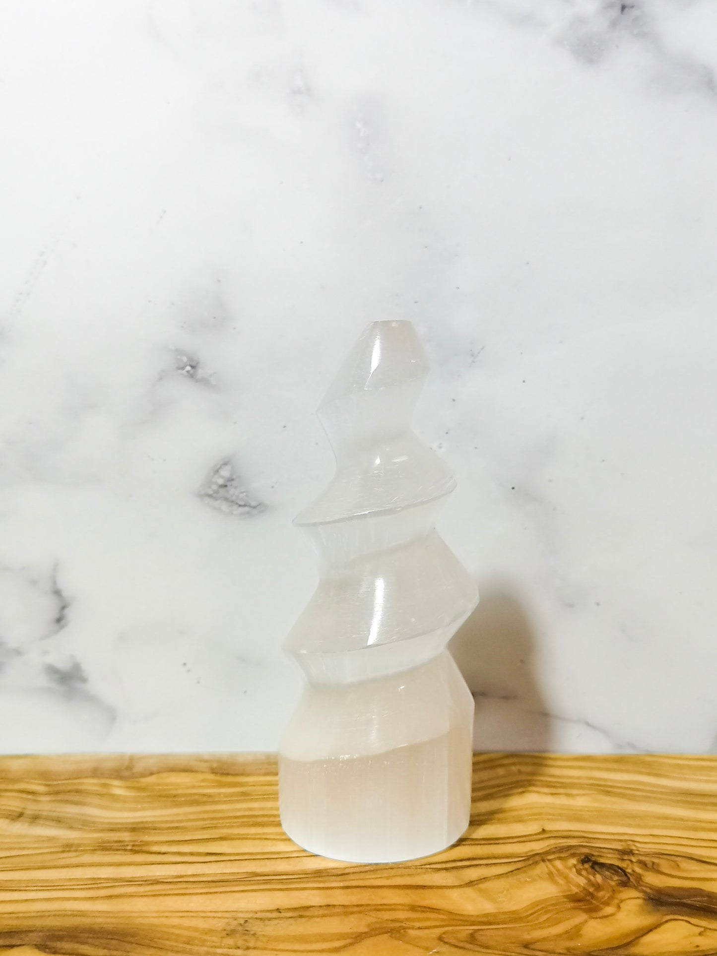 Polished Selenite Spiral