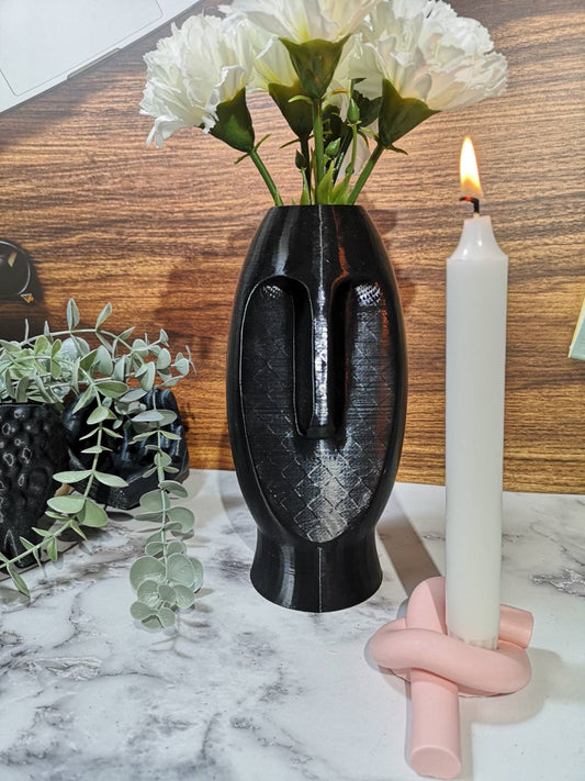 Vase Moai - Noir - Grande taille - Impression 3D