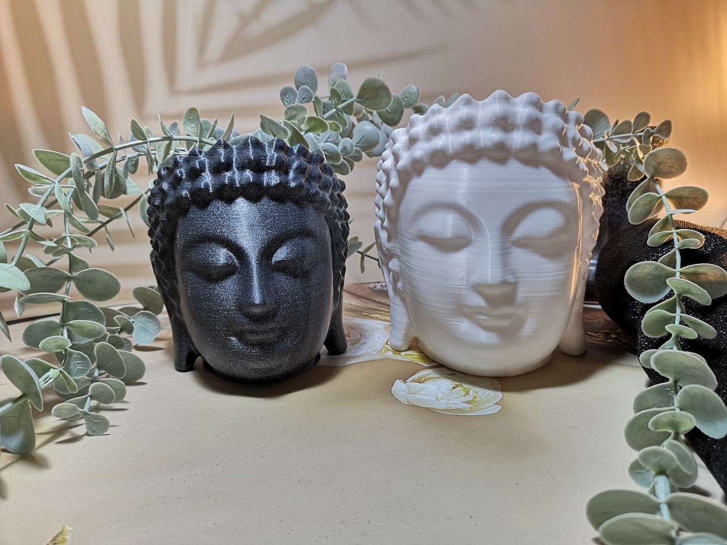 Pot Bouddha - Marbre - Grande taille - Impression 3D