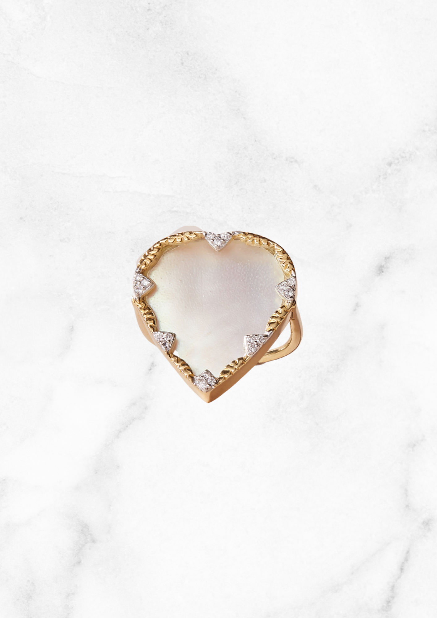 Bague Lima — Nacre grise T.54