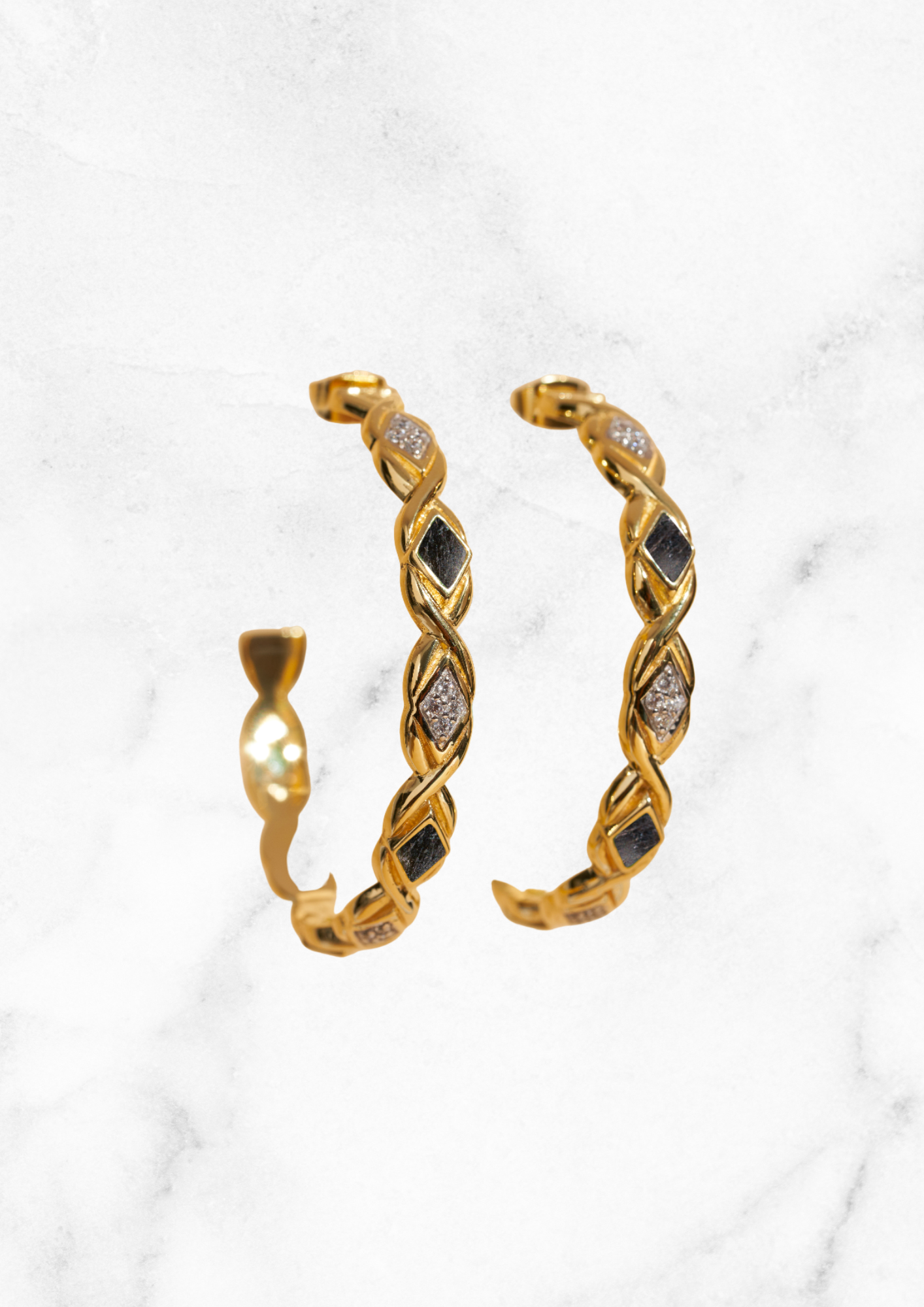 Créoles Sani — Onyx texturé