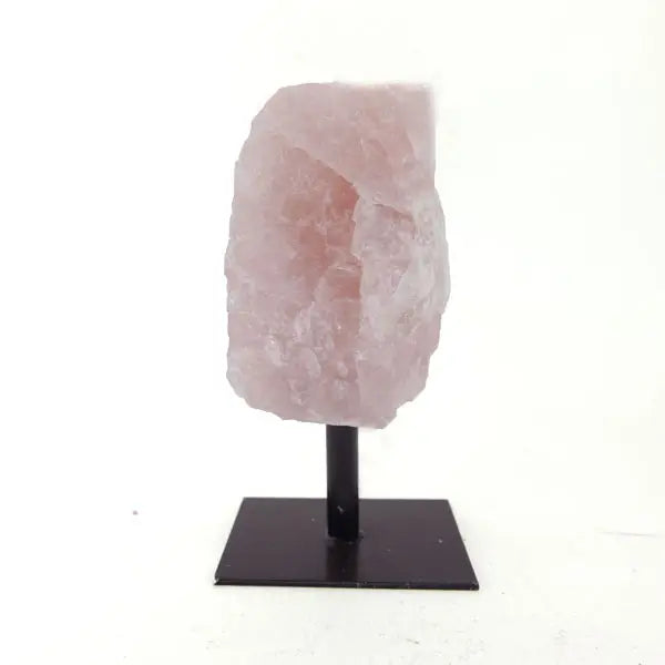 Quartz rose brut avec support