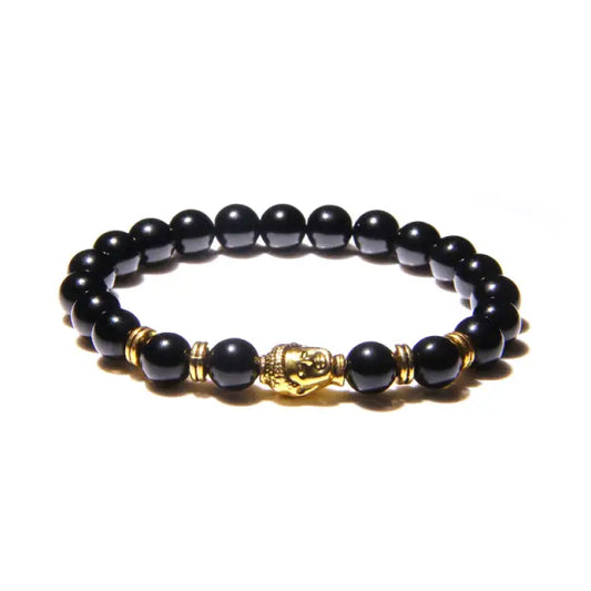 Bracelet Bouddha en obsidienne