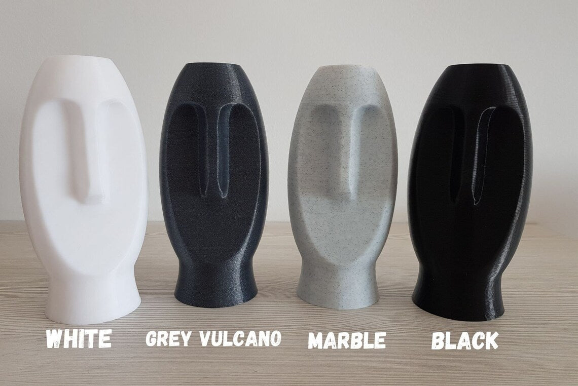 Moai Vase - Gray Volcano