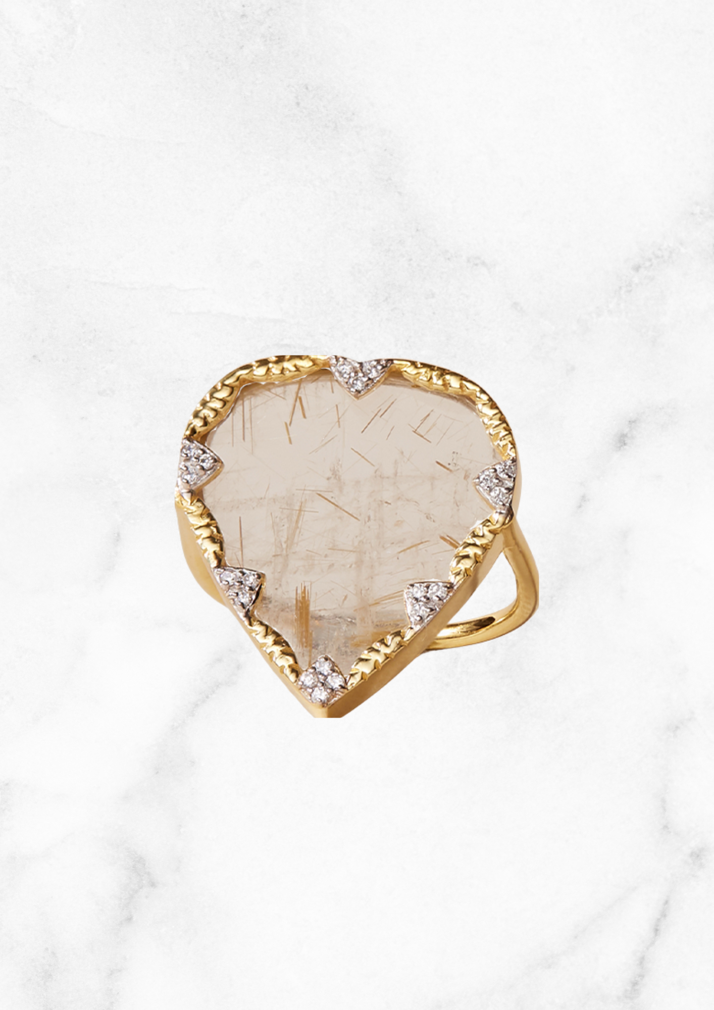 Bague Lima — Quartz Rutile T.56