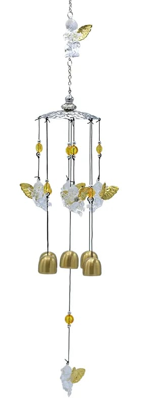 Carillon à vent avec cinq anges