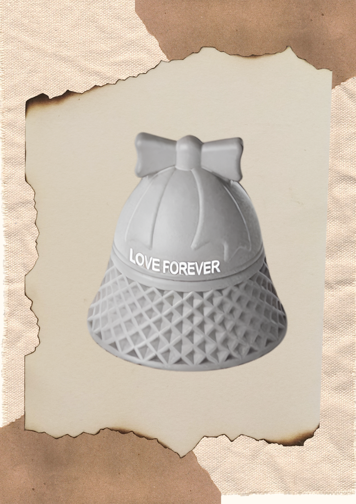 Cloche de Noël  bougie Rocher praliné