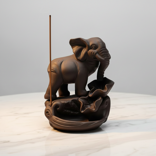 Éléphant - Brûleur d'encens à refoulement
