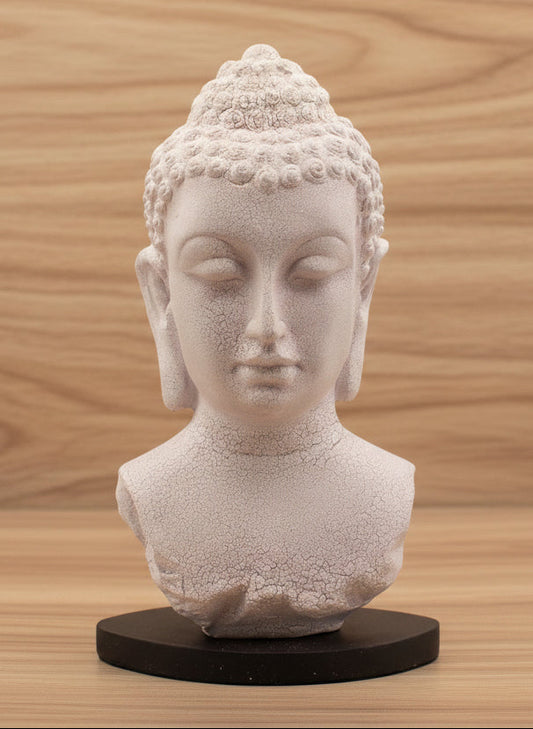 Lampe Buste de Bouddha – Lavande Craquelée