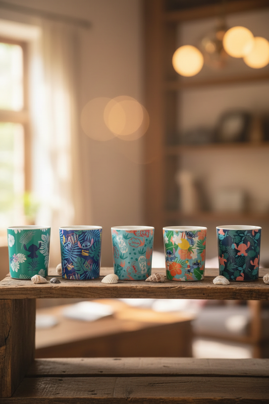 "Stitch on The Beach", box of 5 Disney Scented Candles