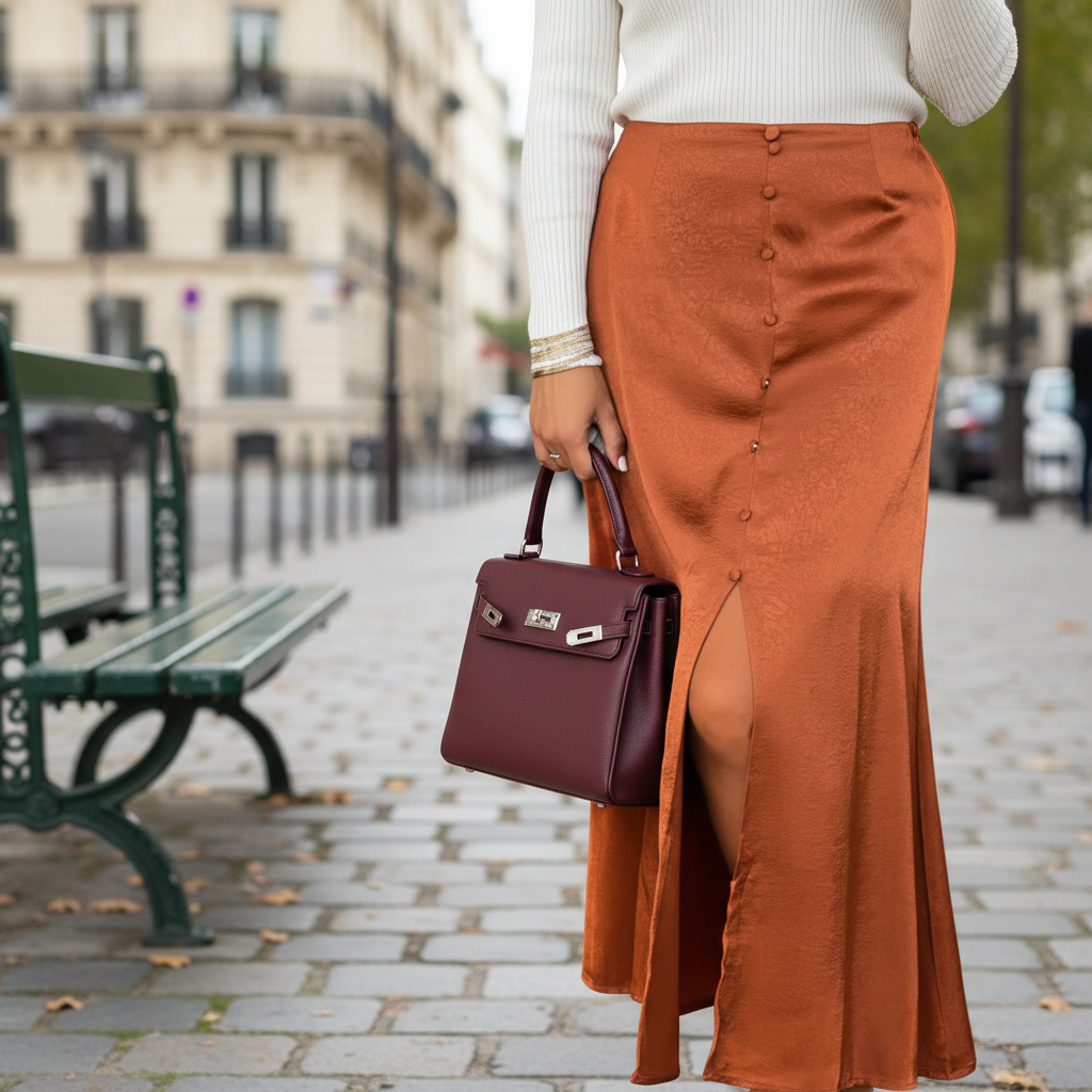 Jupe longue satinée  Taille S