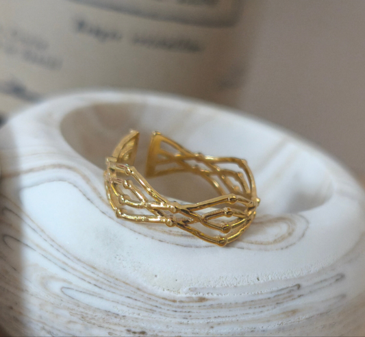 Golden Lennon ring