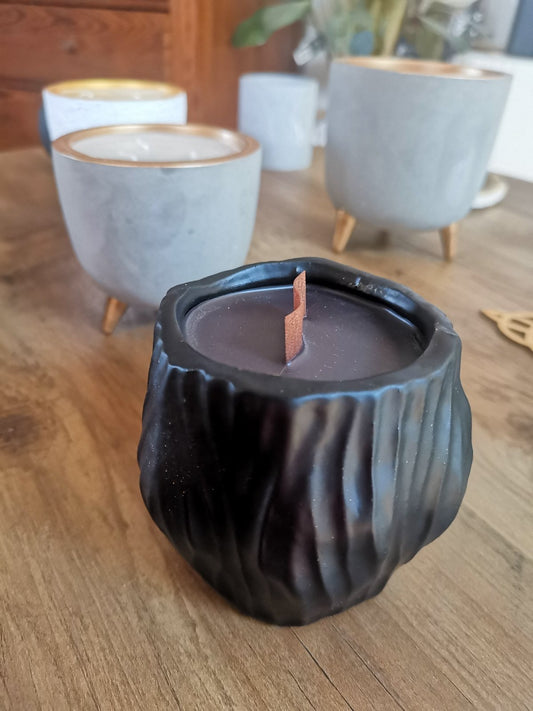 Bougie scintillante noire et dorée * Edition limitée *