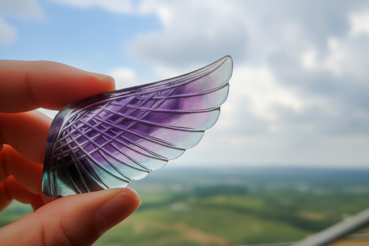 Aile en fluorite arc-en-ciel