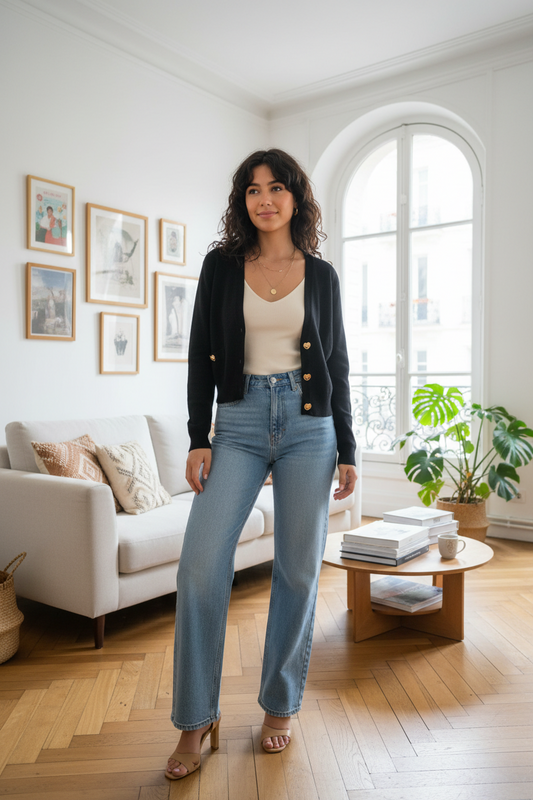 Gilet boutons cœurs