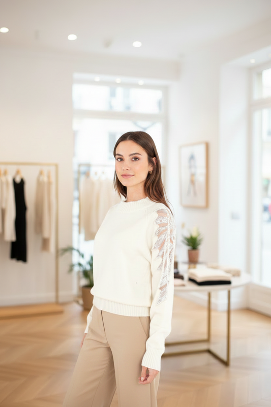 Pull Abigail écru